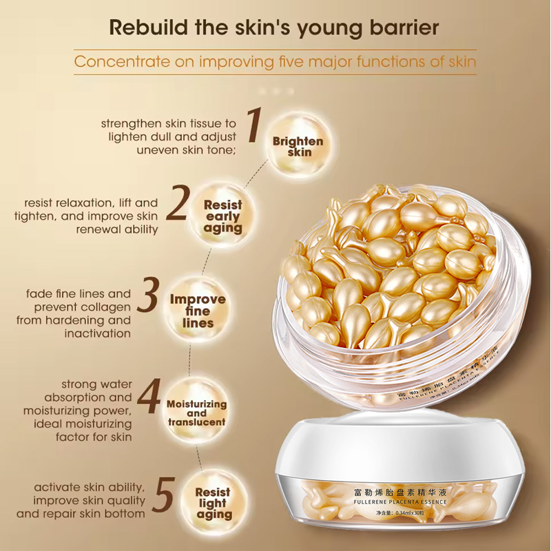 Fullerene Placenta Capsule Ess - đánh giá và giá Placenta Extract Serum