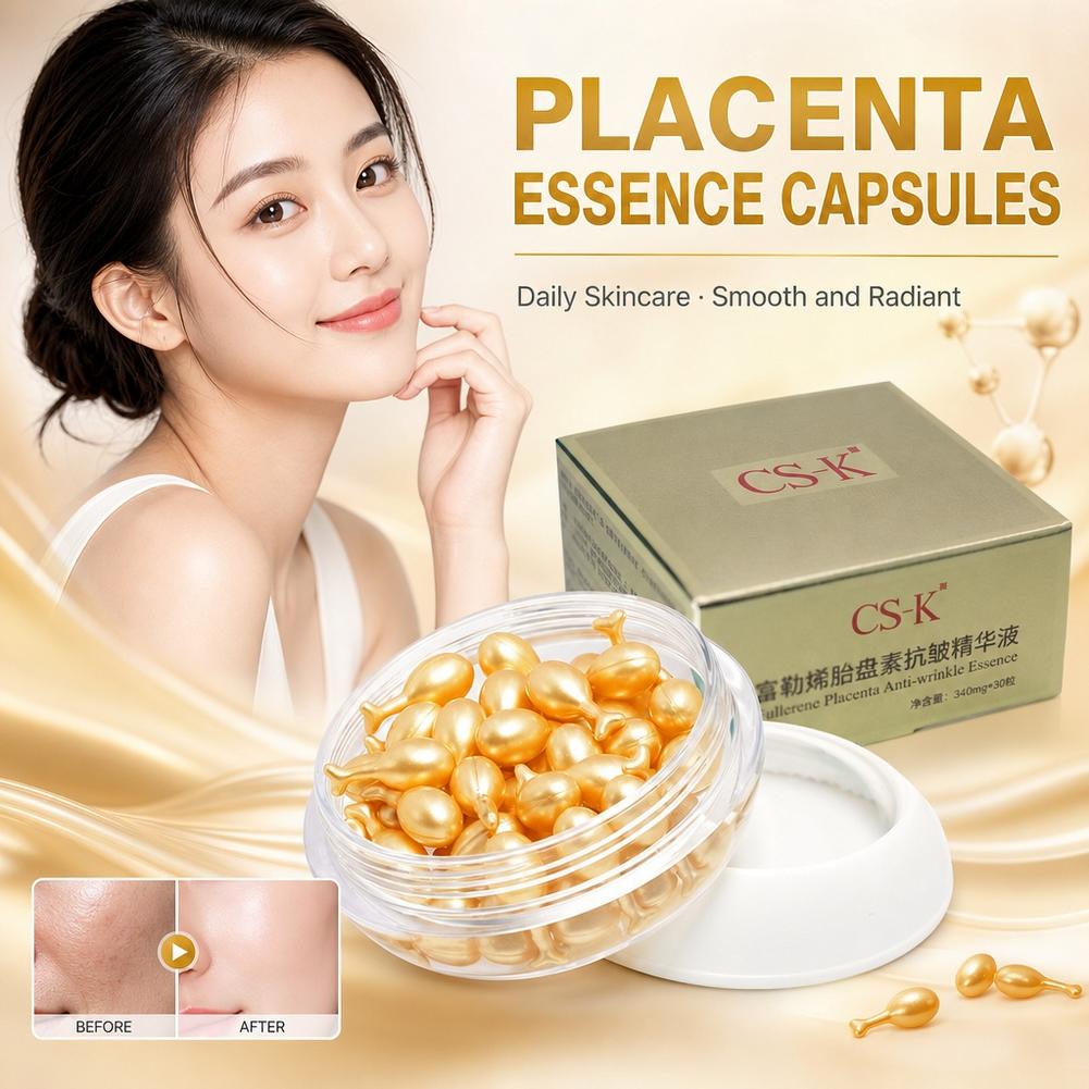 Vitamin E Face Serum Capsules  - đánh giá và giá Placenta Extract Serum